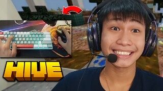 HANDCAM ASMR MOUSE & KEYBOARD | Minecraft Hive Minigames Skywars