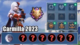 CARMILLA BEST BUILD 2023 | TOP 1 GLOBAL CARMILLA BUILD | CARMILLA - MOBILE LEGENDS | MLBB