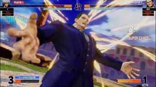 KOF15　ギース　完成された24Hitレイジングコンボ　アレンジギースBGMも良すぎる