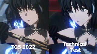 [Wuthering Waves] Technical Test vs TGS 2022 Combat Comparison (First Boss)