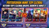 Pertaruhan Mmr Top Global Hero !! Ketemu Top 1 Global Brody, Aamon & Minotaur - Mobile Legends