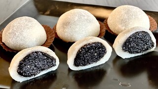 Bánh bao chỉ mè đen_Cách làm vỏ bánh mềm lâu,nhân mè đen thơm ngon_Bếp Hoa