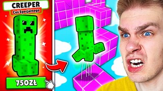 Kupiłem ⚠️ SPECJALNY SKIN ✅ *CREEPER* 🥶 PIERWSZY na ŚWIECIE 🌍 za 750 ZŁ 🤑 w Stumble Guys! 😱