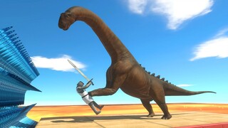 Dreadnoughtus Epic Kick in Blue Grinders - Animal Revolt Battle Simulator