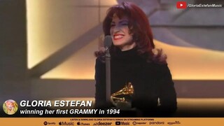 Gloria Estefan winning her first GRAMMY in 1994
