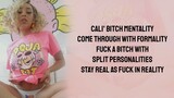 Doja Cat - Cali Bitch Mentality (Lyric Video)