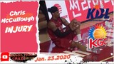 Chris McCullough Injury vs Wonju DB Promy | January 23, 2020