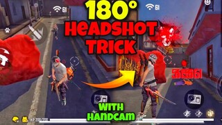 New 180° M1887 One Tap Headshot Trick Free Fire | How to do 180 degree headshot trick in free fire