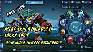 FREE Atlas Reactor skin with tickets || Atlas Reactor skin Lucky box mobile legends | MLBB free skin