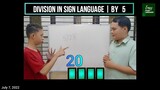 Division in Sign Language Part 1