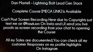 Dan Martell Course Lightning Bolt Lead Gen Stack Download