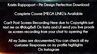 Kristin Rappaport course  - Pin Design Perfection Download