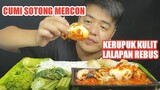 MUKBANG DUA CUMI SOTONG MERCON DAN LALAPAN REBUS!!