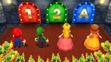 Mario Party 9 Minigames - Mario Vs Luigi Vs Daisy Vs Peach (Master Difficulty)