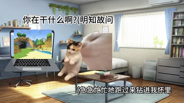 【猫meme】妹妹非要看我玩我的世界这件事