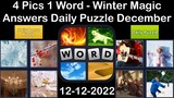 4 Pics 1 Word - Winter Magic - 12 December 2022 - Answer Daily Puzzle + Bonus Puzzle