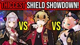 SHIELD SHOWDOWN! WHO has the THICCEST Shield?! 4★ Character Shield Comparisons
