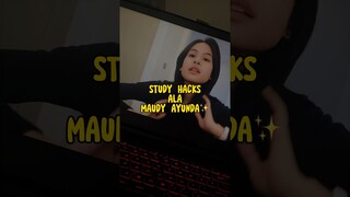 Study Hacks Ala Maudy Ayunda✨#shorts #studyhacks #maudyayunda