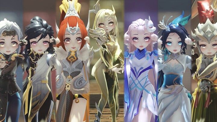 [Glory of Kings MMD] ความสุขที่ได้มีแชมป์โลกขนาดเล็กและ FMVP เล็ก ๆ [สมาชิกทั้งหมดของ World Champion