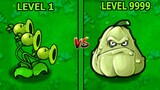 Đậu 3 Đầu Vs Bí Đè Nhưng Mà Hình Dáng Thì Lạ Lắm - Plants vs Zombies - Hoa Quả Nội Giận Top Game