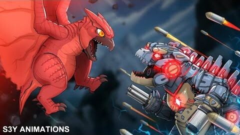 Baby Godzilla vs. Kong- Rodan vs. Mecha Godzilla – Animation 4