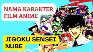 Nama Karakter Film Anime"Jigoku Sensei Nube ".