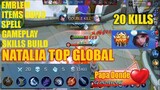 Natalia Gameplay - Score (20-5-5) Top Global Glystor - Mobile Legend 2020-JAN
