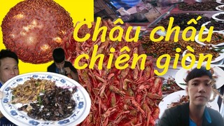 Châu chấu chiên giòn ẩm thực đường phố thái lan | thế trung tv