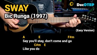 Sway - Bic Runga (1998) Easy Guitar Chords Tutorial with Lyrics Part 2 REELS