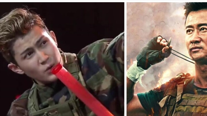 Public execution! Both of them play soldiers, but look at the difference between the traffic star an
