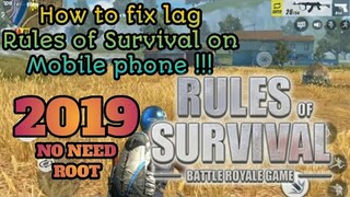 How to fix lag Rules of Survival using android 2019 ( TAGALOG )