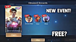 FREE?! GET NEW DIMENSION WALKER SKIN OF GUSION AND TOKEN DRAW! NEW EVENT 2022 | MOBILE LEGENDS