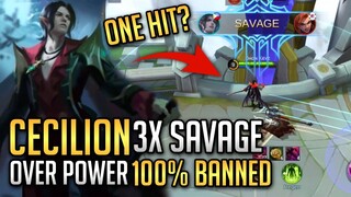 CECILION 3X SAVAGE | 20 KILLS | BEST BUILD | GUIDE | MLBB