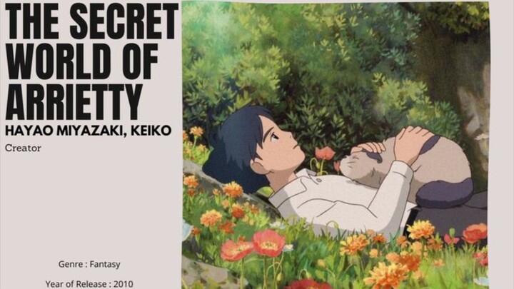 ❝THE SECRET WORLD OF ARRIETTY | 𝚂𝚝𝚞𝚍𝚒𝚘 𝙶𝚑𝚒𝚋𝚕𝚒 𝙵𝚒𝚕𝚖𝚜❞