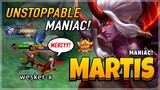 Unstoppable Maniac! Martis Best Build 2020 Gameplay by wesker-x | Diamond Giveaway Mobile Legends