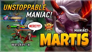 Unstoppable Maniac! Martis Best Build 2020 Gameplay by wesker-x | Diamond Giveaway Mobile Legends