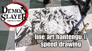 gambar 5 iblis hantengu cape banget cok || speed drawing.