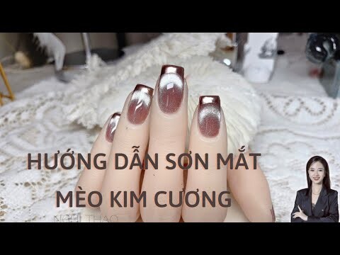 Hướng dẫn làm nail mắt mèo kim cương