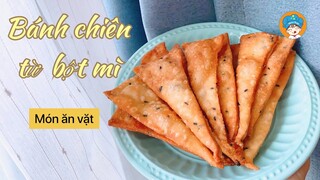 Từ giờ có món ăn vặt này không cần mua bánh cho bé_BÁNH CHIÊN TỪ BỘT MÌ giòn rụmmm, siêu dễ làm.