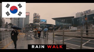 Walk in the rain, near Seoul Station - South Korea