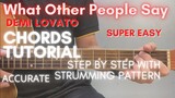 "Demi Lovato & Sam Fischer - What Other People Say Chords (Guitar Tutorial) for Acoustic Cover"