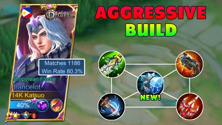 LANCELOT NEW INSANE AGGRESSIVE & MOST PERFECT HIGH DAMAGE BUILD FOR LANCELOT! 🔥 THEY CAN'T STOP ME!