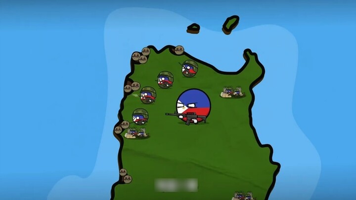 Zombie Polandball: Sejumlah besar zombie muncul di sebelah pulau