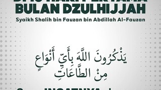 perbnyk Ibadah d bulan dzulhijjah