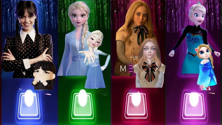 Disney Princesses Songs on YouTube | Wednesday Vs Let It Go Vs Megan Vs Frozen Anna  - Who is Best ?