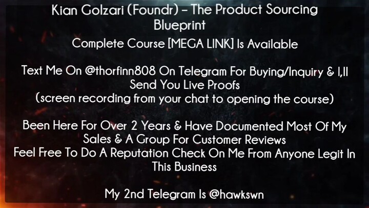 Kian Golzari (Foundr) Course  The Product Sourcing Blueprint download