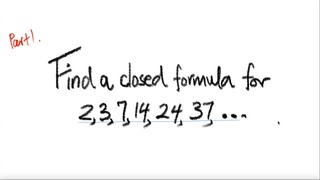 sum: Find a close formula for 2,3,14,24,37,...