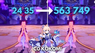 F2P :- C0 KOKOMI 563k Nuke Tutorial [ Genshin Impact ]