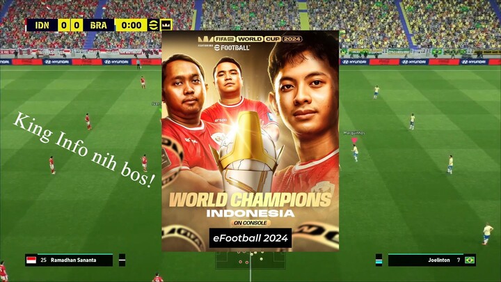 Juara Dunia Cik! Indonesia Kalahkan Brazil di FIFAe World Cup - eFootball 2024