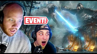 TIMTHETATMAN AND CLOAKZY REACT TO GODZILLA VS KING KONG LIVE EVENT! (WARZONE)